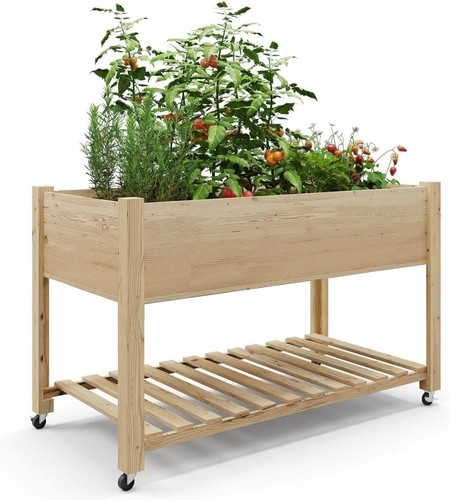 Elevated raised garden bed - garden,