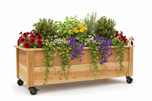 Cedar raised garden bed - cedar,
