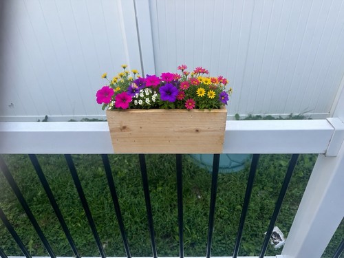 Deck rail cedar planter box - deck, box-